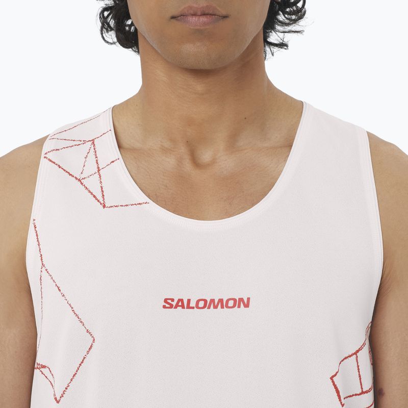 Мъжка тениска за бягане Salomon S/Lab Speed Tee lilac ash/fiery red 3
