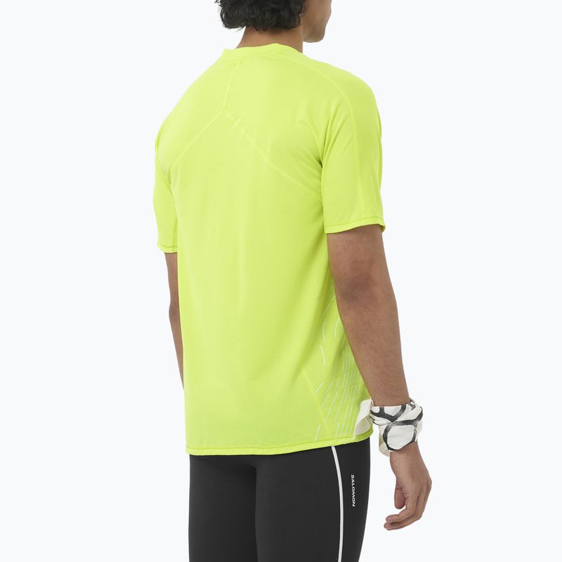 Мъжка тениска за бягане Salomon Sense Aero SS Tee GFX acid lime 3