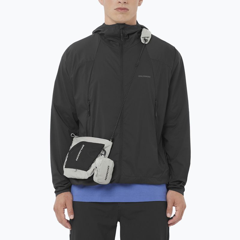 Мъжко ветроустойчиво яке Salomon Outwind Full Zip дълбоко черно