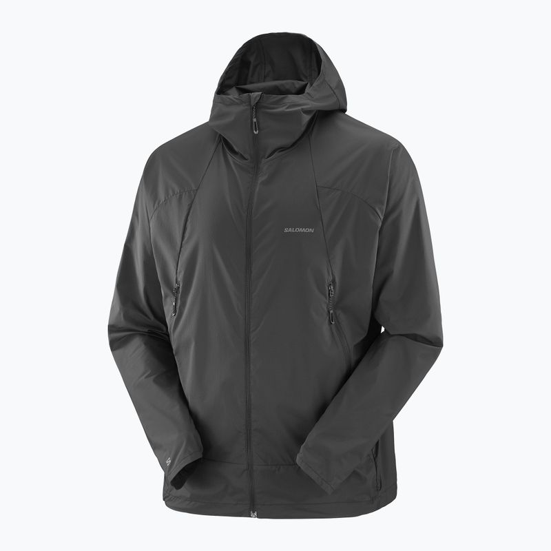 Мъжко ветроустойчиво яке Salomon Outwind Full Zip дълбоко черно 7