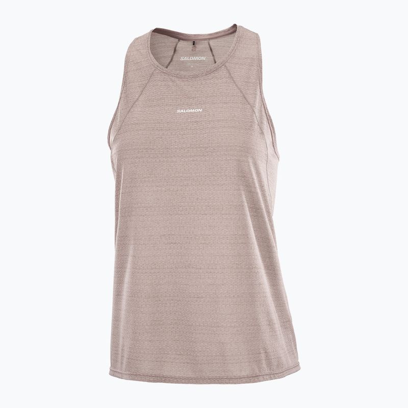 Дамска тениска за бягане Salomon SHAKEout Air Tank iron 3