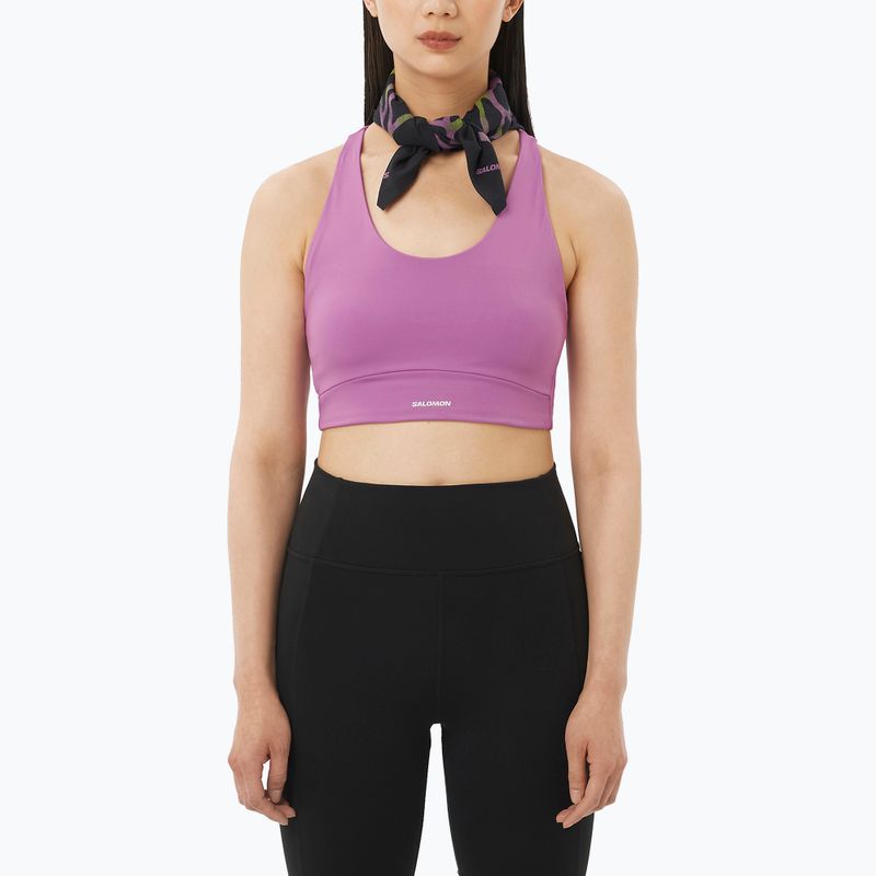 Спортен сутиен Salomon SHAKEout Core iris orchid 3