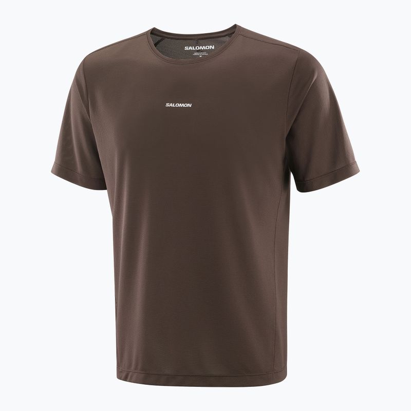 Мъжка тениска за бягане Salomon Shakeout Core cofee bean 3