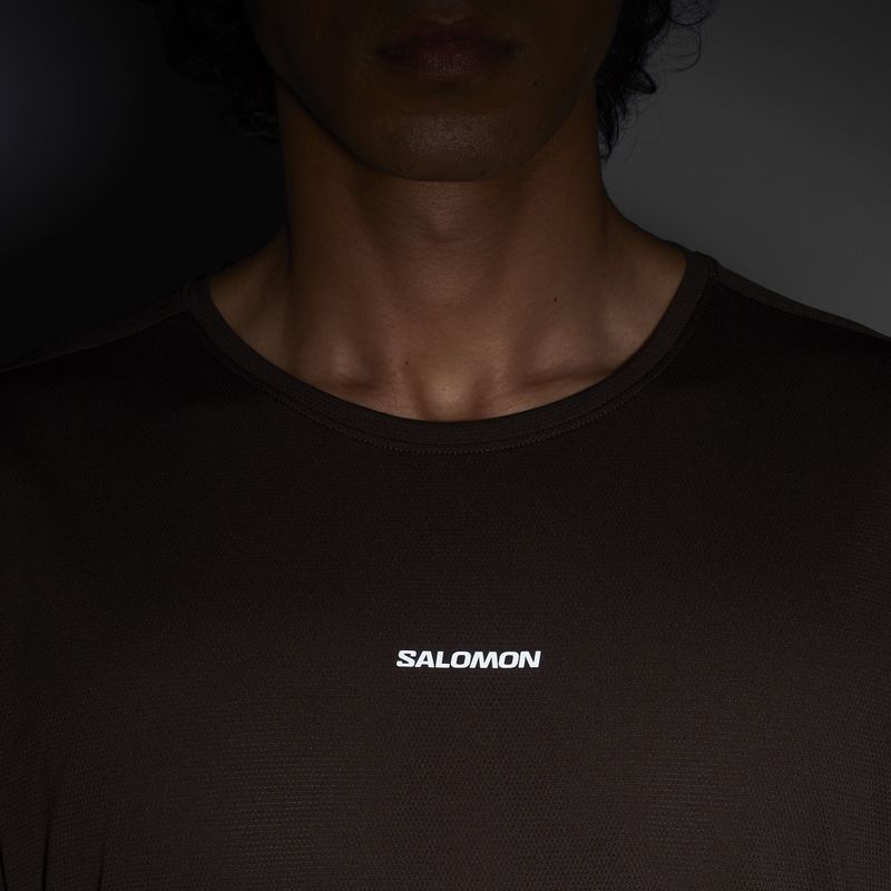 Мъжка тениска за бягане Salomon Shakeout Core cofee bean 4