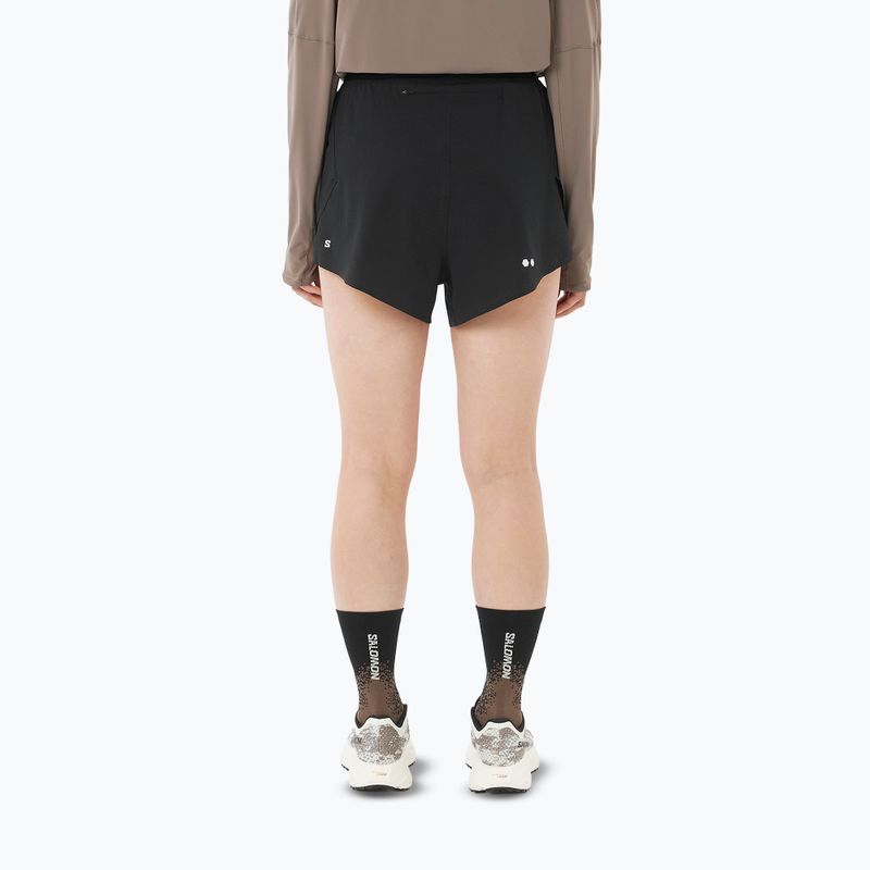 Дамски къси панталони за бягане Salomon Sense SPLT 3" deep black 3