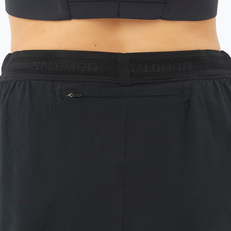 Дамски къси панталони за бягане Salomon Sense SPLT 3" deep black 5