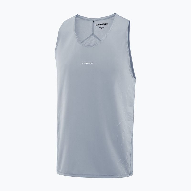 Мъжка тениска за бягане Salomon Sense Aero Singlet GFX trade winds 4
