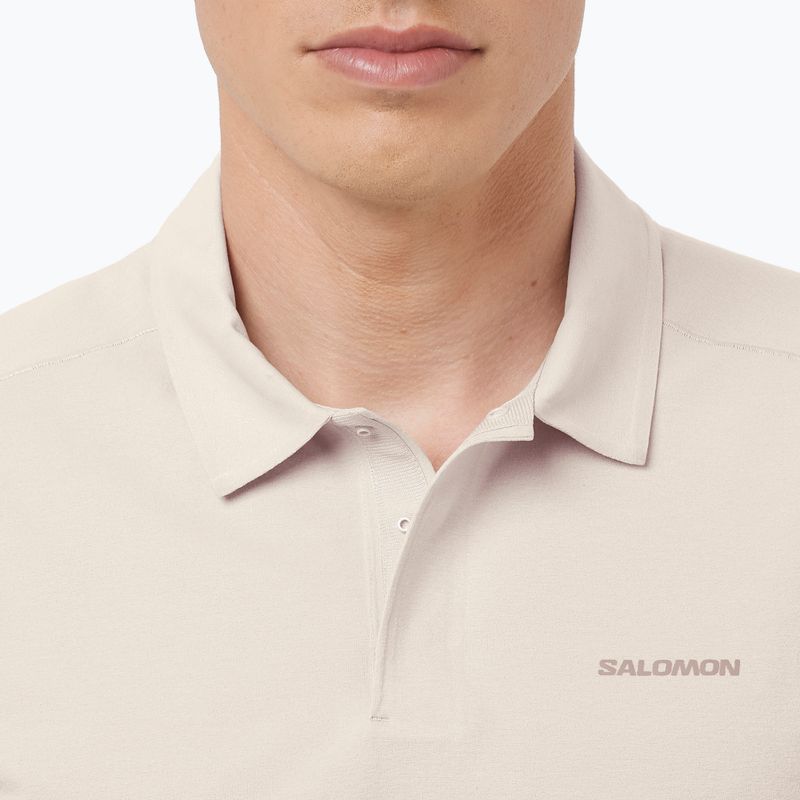 Мъжка поло тениска Salomon Trackline Polo silver cloud 3