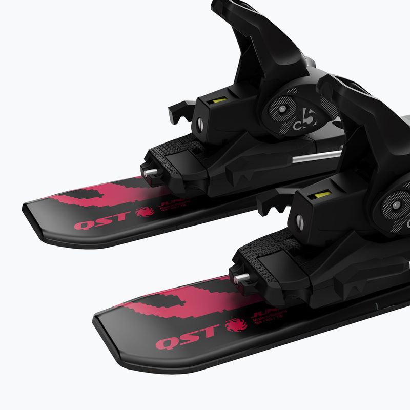Детски ски за спускане със ски автомати Salomon QST Jr Black XS + C5 GW black/neon punch 7