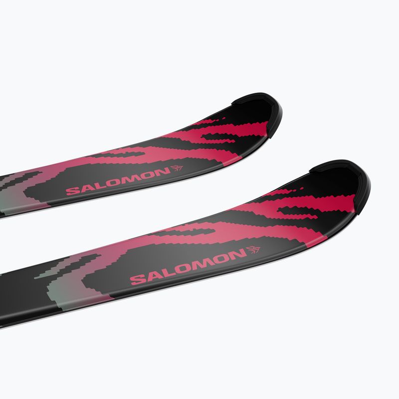 Детски ски за спускане със ски автомати Salomon QST Jr Black S + C5 GW black/neon punch 6
