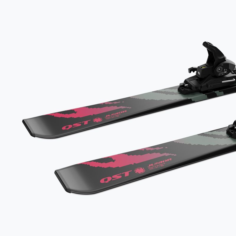Детски ски за спускане със ски автомати Salomon QST Jr Black S + C5 GW black/neon punch 7