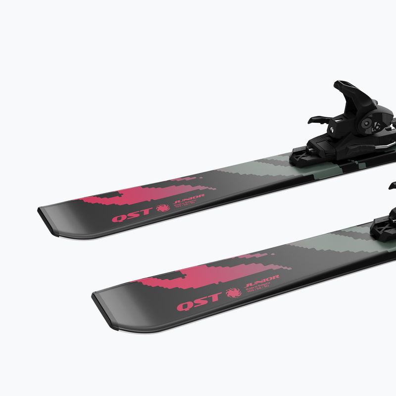 Детски ски за спускане със ски автомати Salomon QST Jr Black M + L6 GW black/neon punch 7