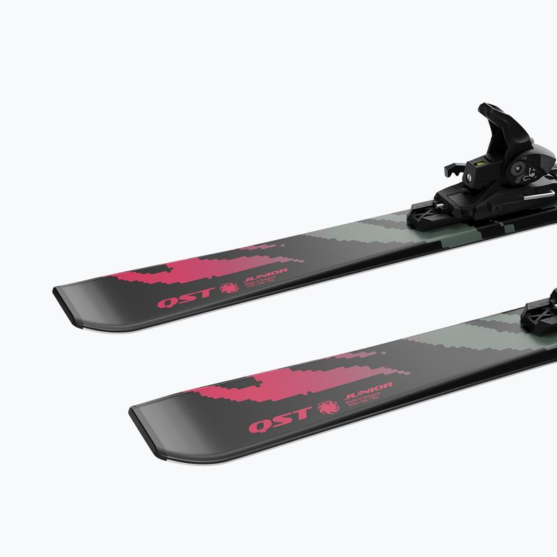 Детски ски за спускане със ски автомати Salomon QST Jr Black M + C5 GW black/neon punch 6