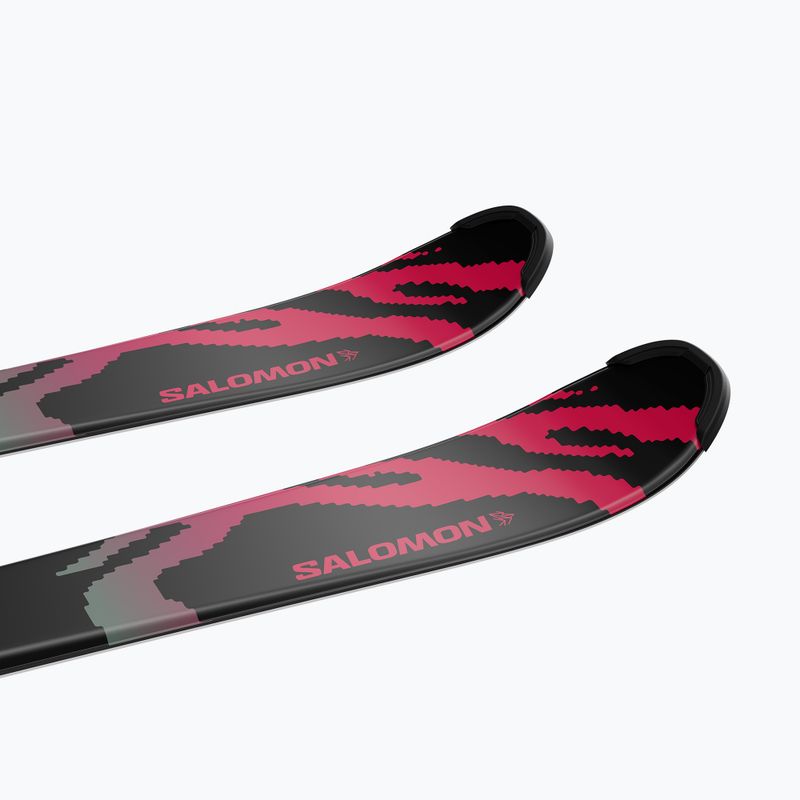 Детски ски за спускане със ски автомати Salomon QST Jr Black M + C5 GW black/neon punch 7