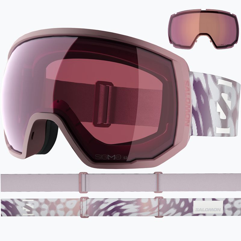 Скиорскa маска Salomon Radium Pro Outline Sigma S2+S1 dawn pink/sigma silver pink/sigma light blue 2