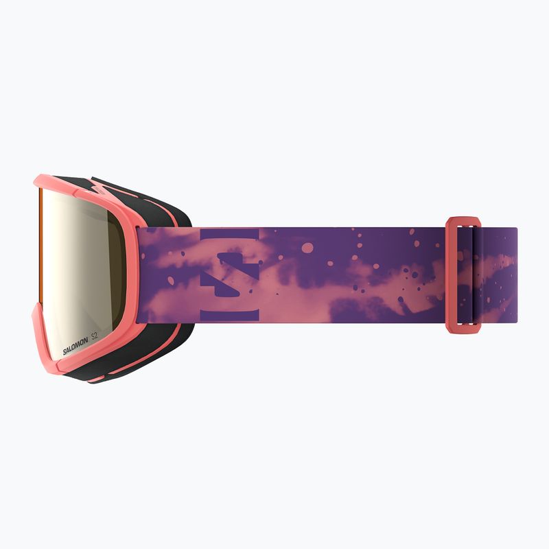 Детска скиорска маска Salomon Lumi Acces Jr S2 sun kissed coral/flash gold 4