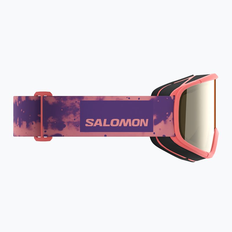 Детска скиорска маска Salomon Lumi Acces Jr S2 sun kissed coral/flash gold 5