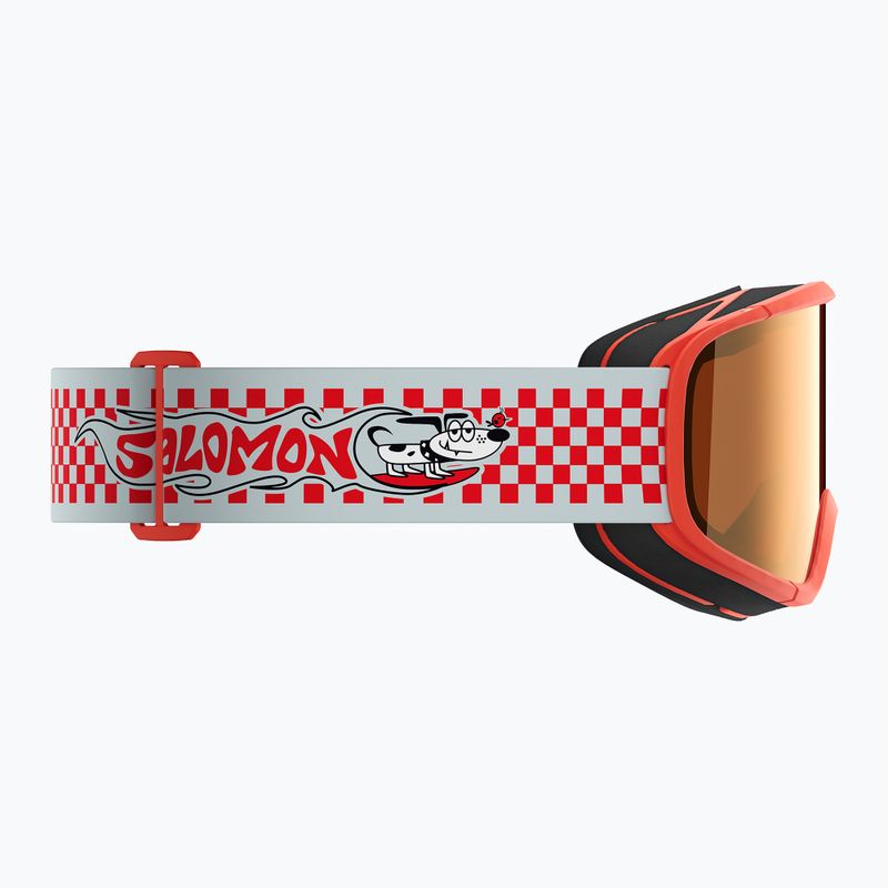 Детска скиорска маска Salomon Rio S2 cherry tomato/flash tonic orange 4
