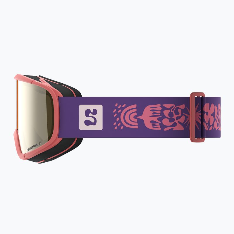 Детска скиорска маска Salomon Rio S2 smoke blue/flash gold 4