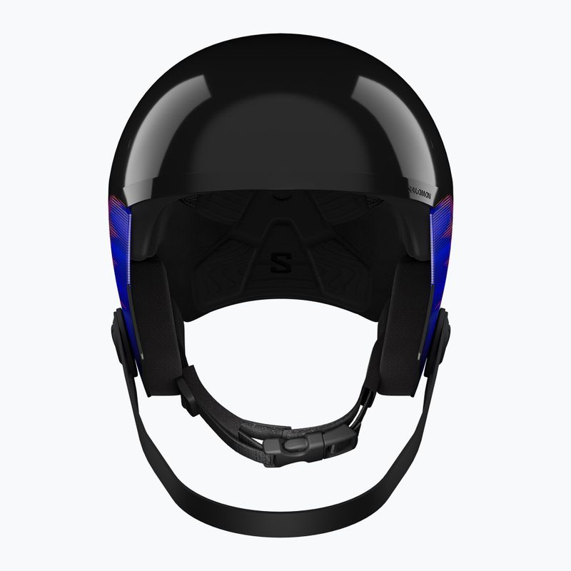 Детска скиорска каска Salomon Equipe Fis + Chinguard Jr black/flames 2