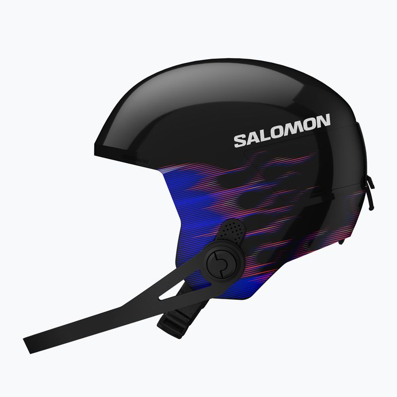 Детска скиорска каска Salomon Equipe Fis + Chinguard Jr black/flames 4