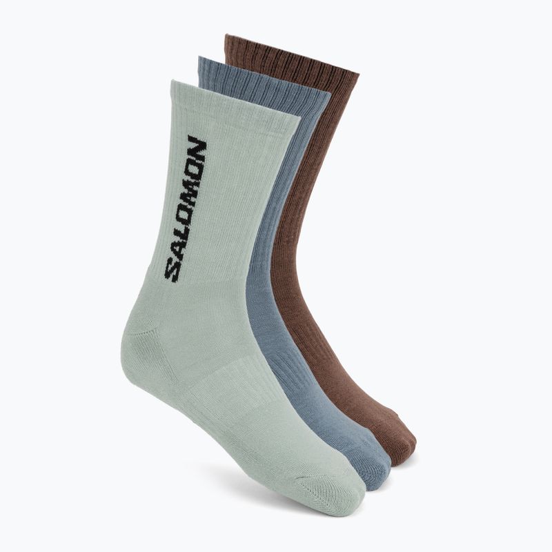 Чорапи Salomon Everyday Crew 3 pack stormy weather/sea foam/mustang