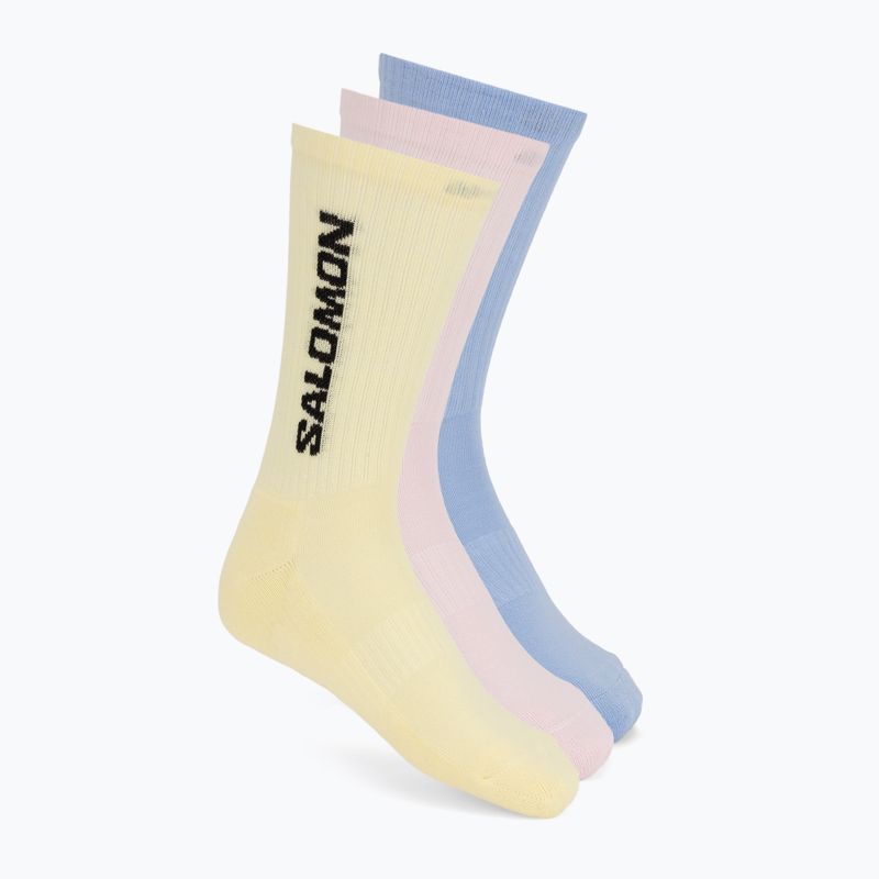 Чорапи Salomon Everyday Crew 3 pack brunnera blue/dusty yellow/icy pink
