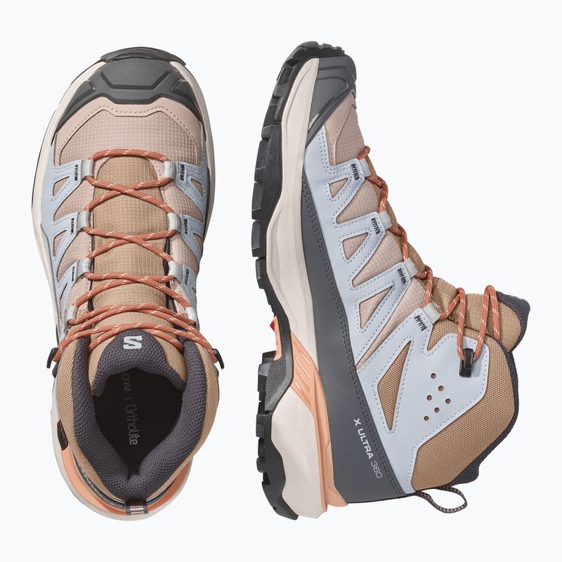 Дамски обувки за трекинг Salomon X Ultra 360 MID GTX oxford tan/pearl blue 6