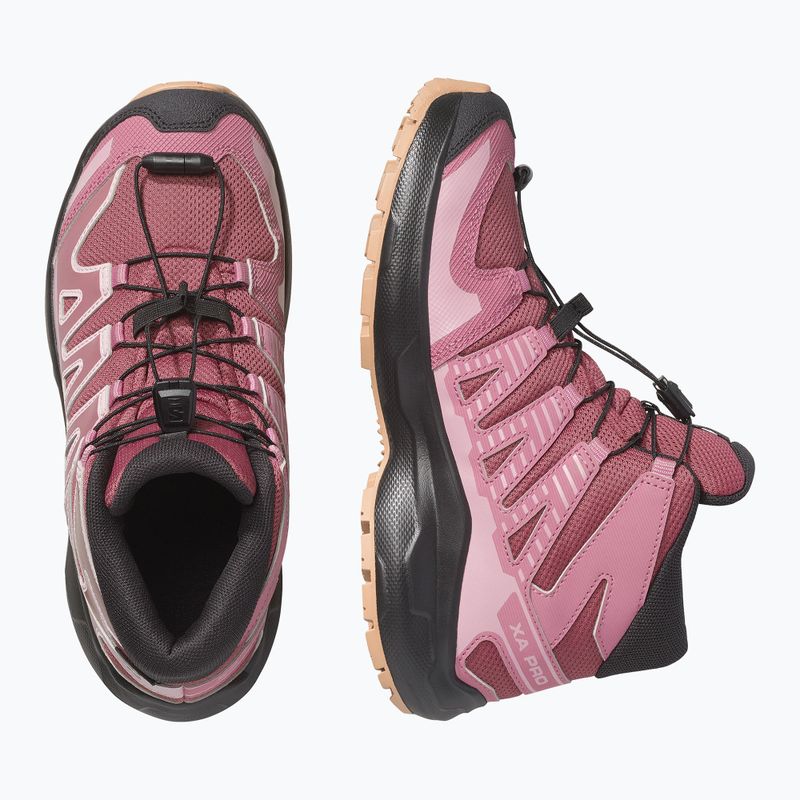 Детски туристически обувки Salomon XA Pro Mid Waterproof nocturne/dusky orchid 3