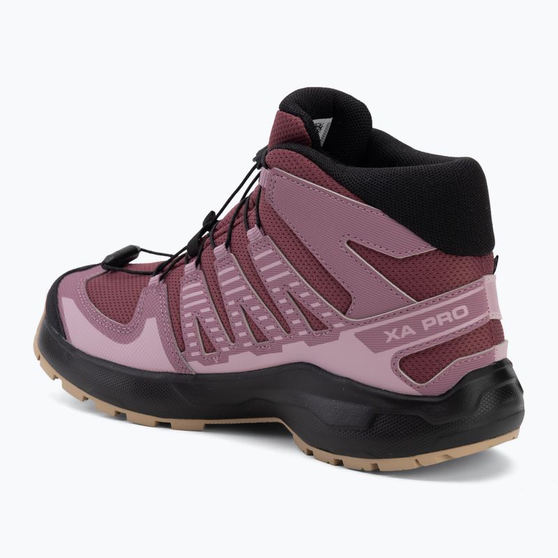 Детски туристически обувки Salomon XA Pro Mid Waterproof nocturne/dusky orchid 3