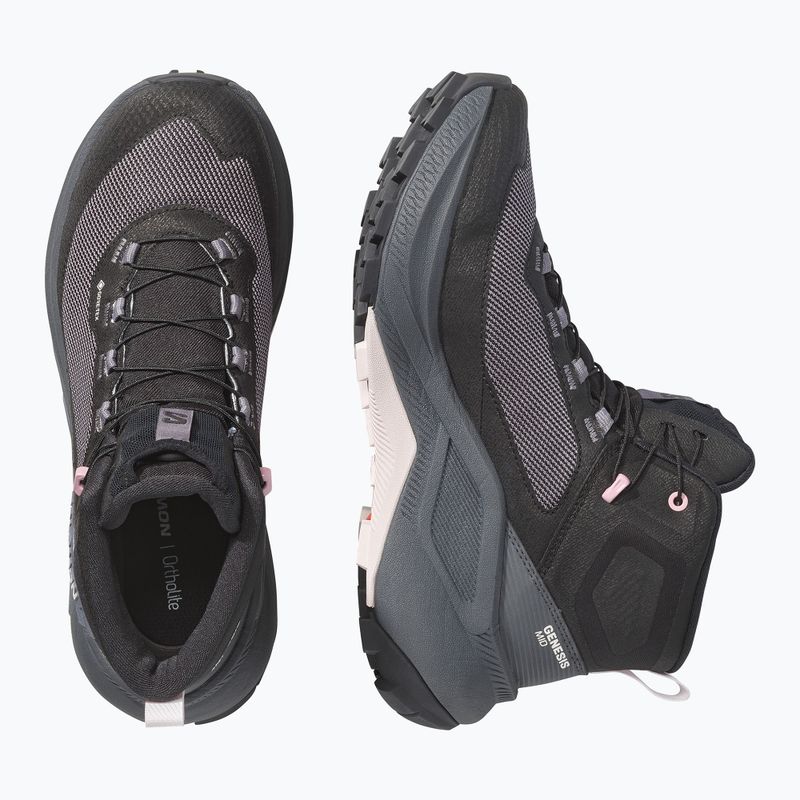 Дамски туристически обувки Salomon Genesis Mid GTX black/dawn pink 3