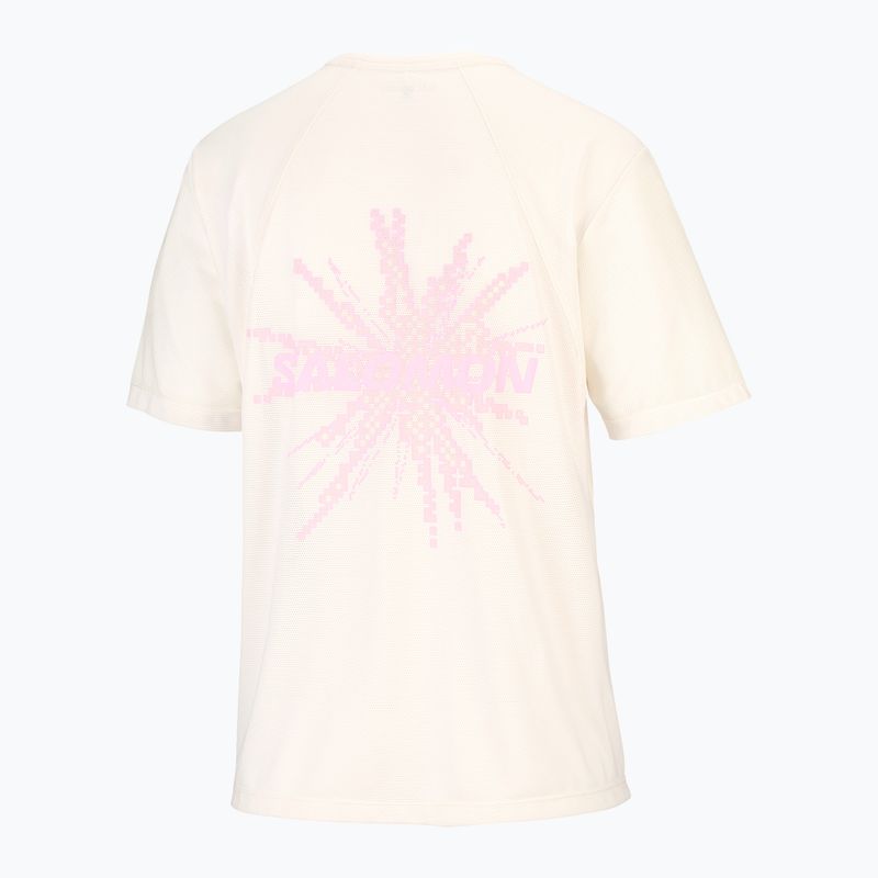 Дамска тениска за бягане Salomon Shakeout Core GFX SS Tee whisper white/pink frosting 6