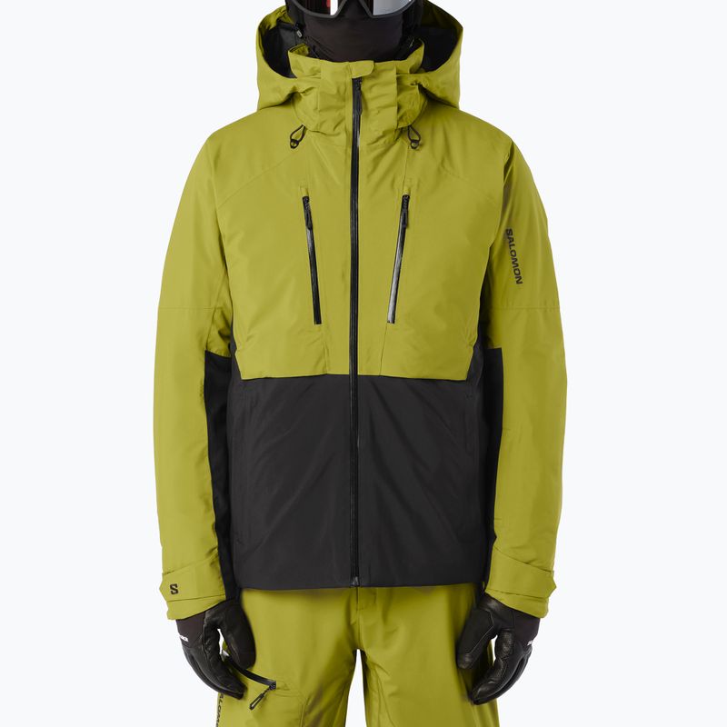 Мъжко скиорско яке Salomon Brilliant 2.0 cardamon seed/deep black