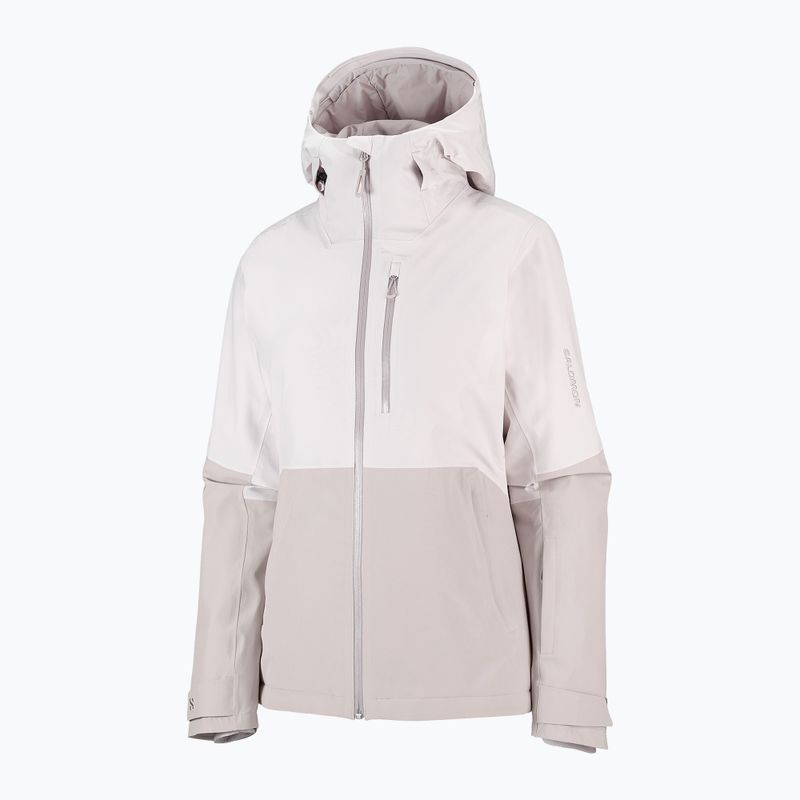 Дамско скиорско яке Salomon Highland white sand/silver cloud 7
