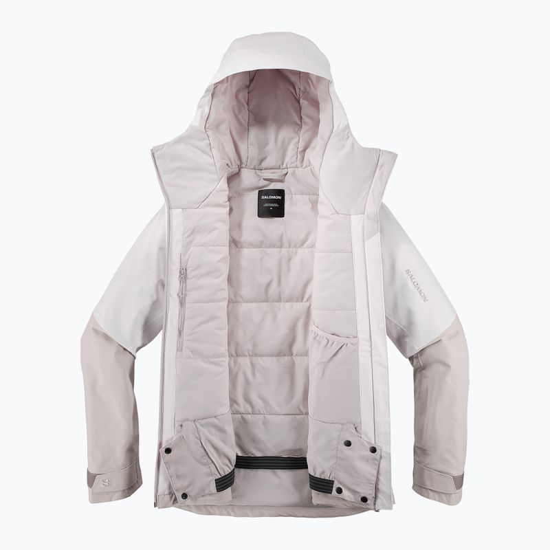 Дамско скиорско яке Salomon Highland white sand/silver cloud 8