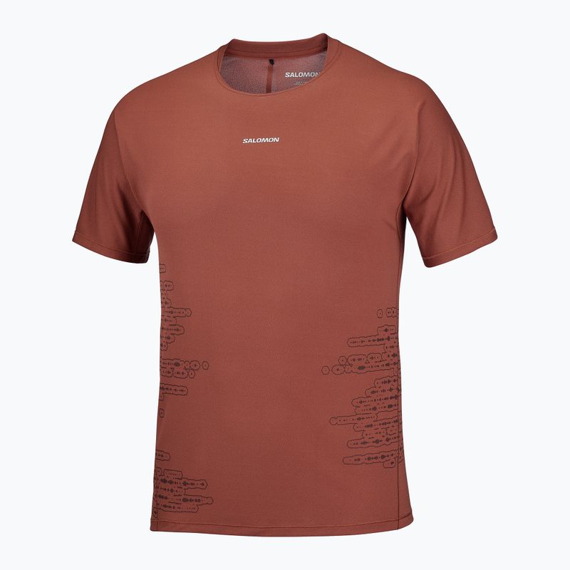 Мъжка тениска за бягане Salomon Sense Aero GFX Tee SS burnt umber/coffee bean 4