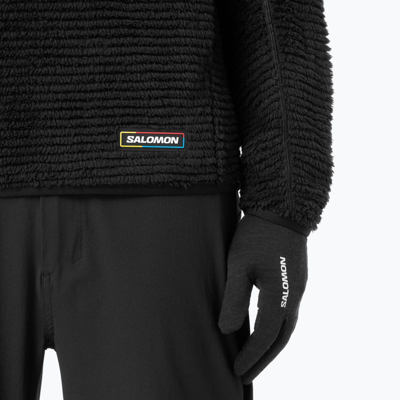 Мъжки поларен суитшърт Salomon Thernova Fleece Hoodie deep black 5