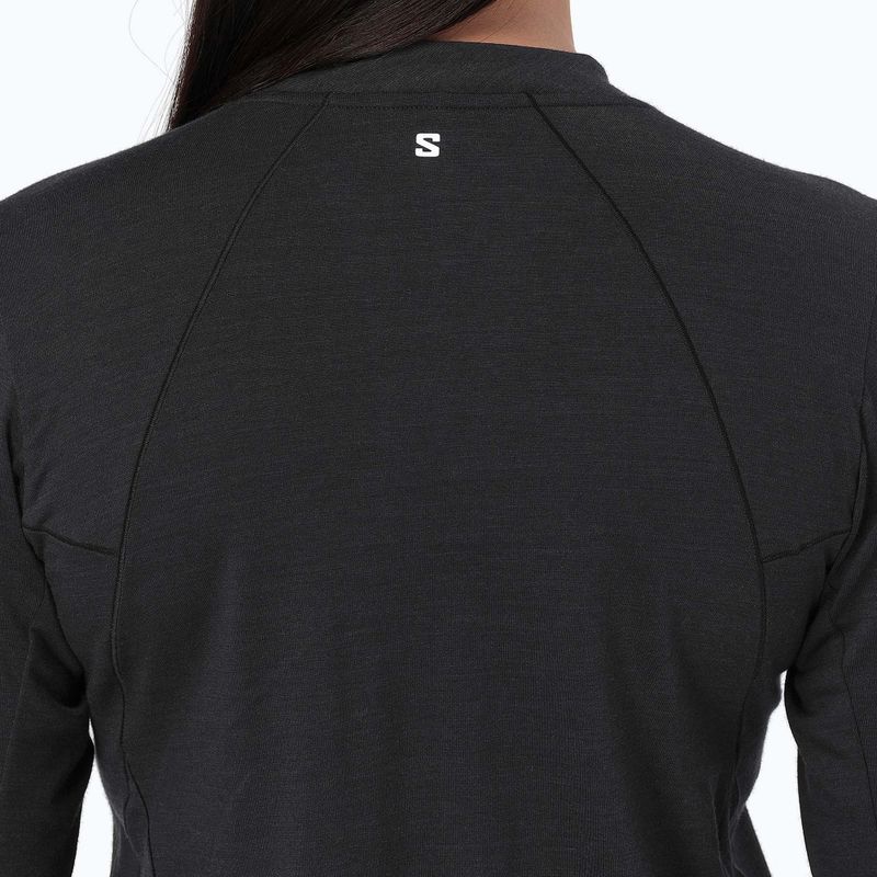 Дамска блуза за бягане с дълъг ръкав Salomon Sense Merino Tee LS deep black 4