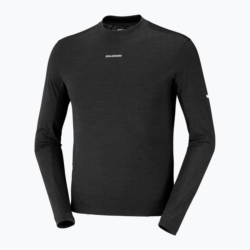Мъжка блуза за бягане с дълъг ръкав Salomon Sense Merino Tee LS deep black 7