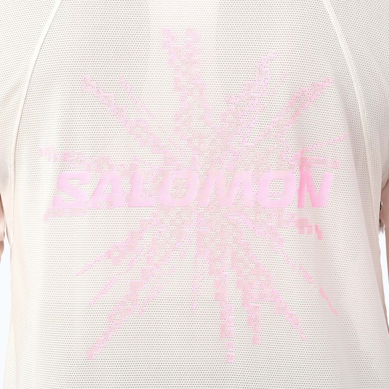 Дамска блуза за бягане с дълъг ръкав Salomon Shakeout Core Tee GFX LS whisper white/pink frosting 4