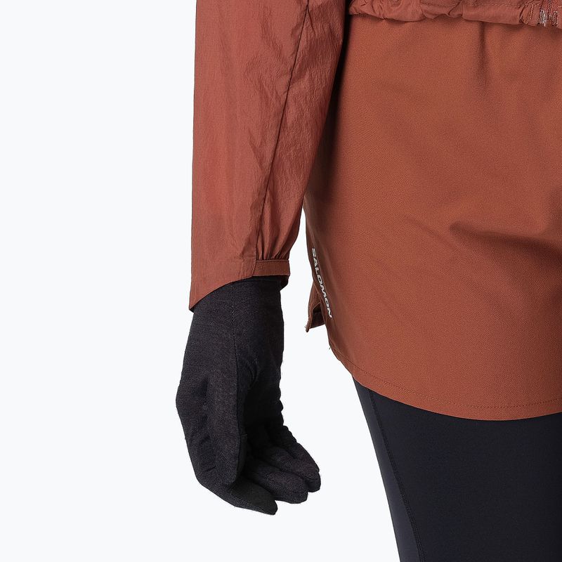 Дамско яке за бягане Salomon Shakeout Fly burnt umber 5