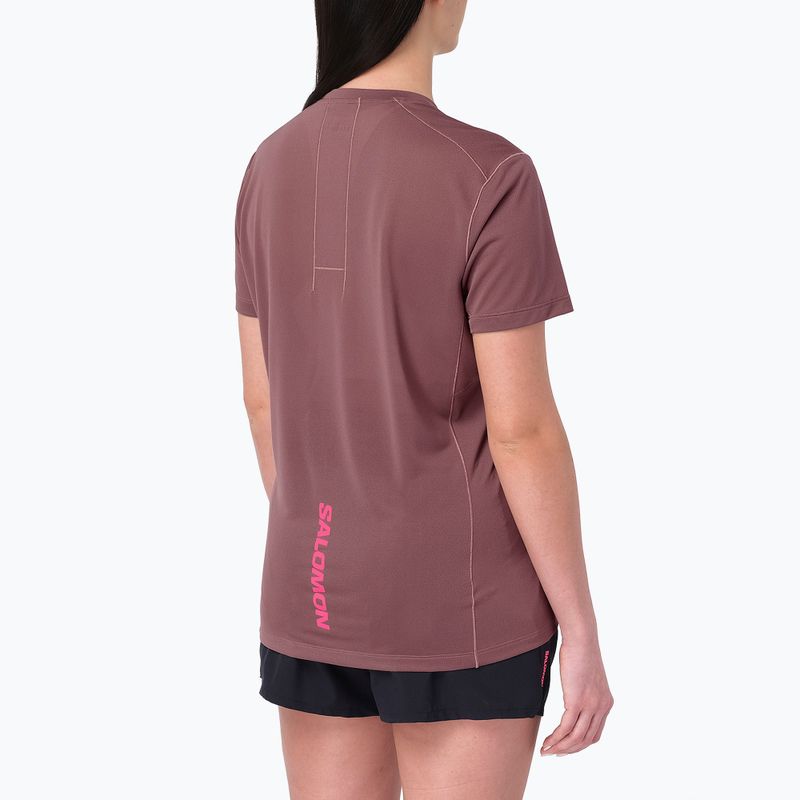 Дамска тениска за бягане Salomon Courtney Tee SS rose taupe 2