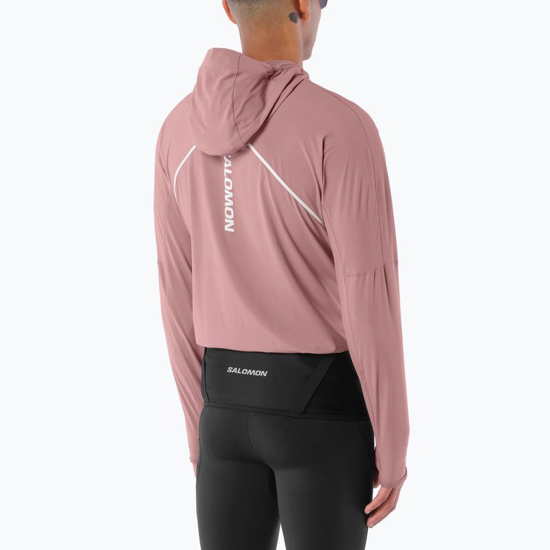 Мъжки суитшърт за бягане Salomon Sense Aero Hybrid Half Zip Hooded antler 3