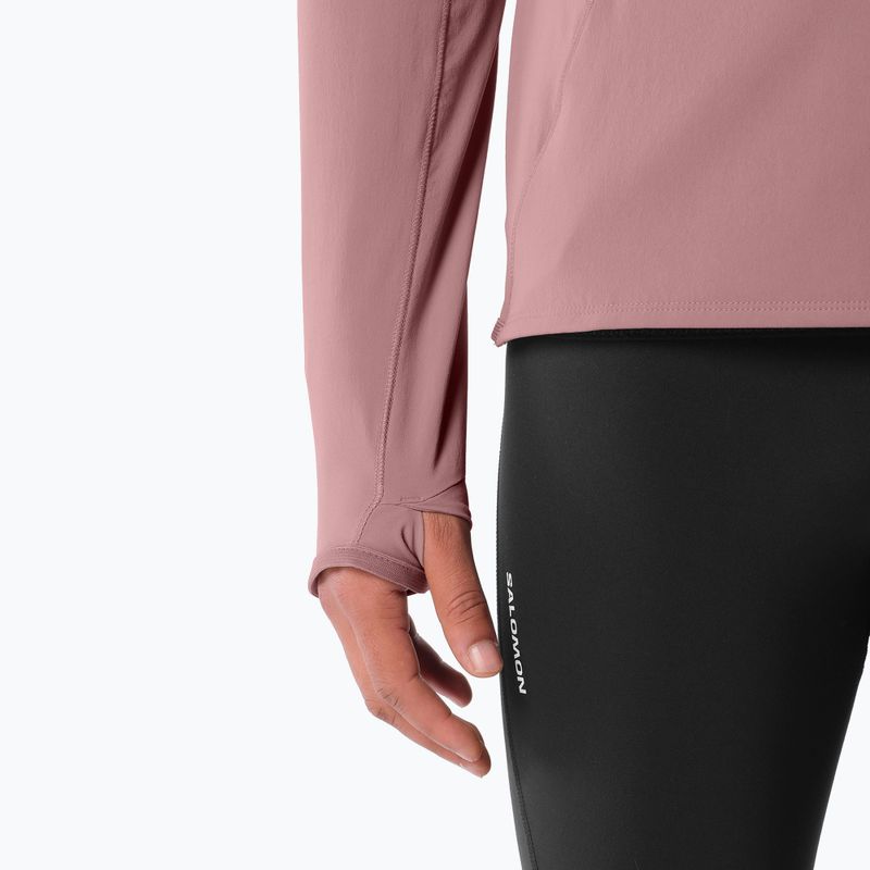 Мъжки суитшърт за бягане Salomon Sense Aero Hybrid Half Zip Hooded antler 6