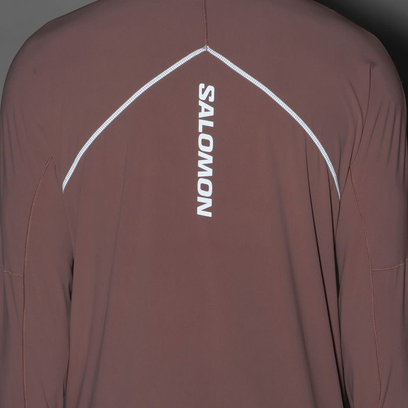 Мъжки суитшърт за бягане Salomon Sense Aero Hybrid Half Zip Hooded antler 7