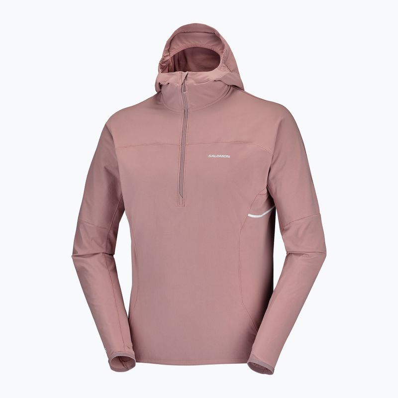 Мъжки суитшърт за бягане Salomon Sense Aero Hybrid Half Zip Hooded antler 8