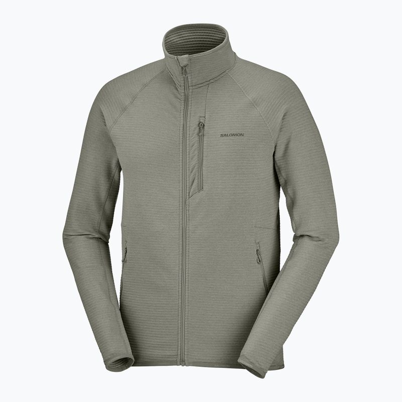 Мъжки суитшърт за трекинг Salomon Essential Lightwarm Full Zip castor gray 4
