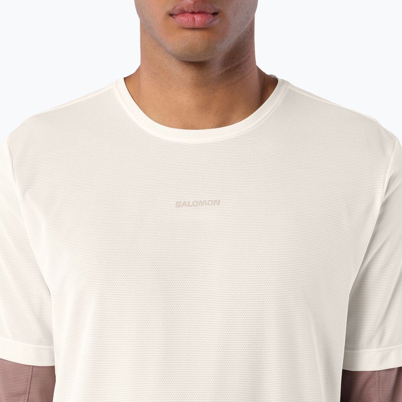 Мъжка тениска за бягане Salomon Shakeout Core GFX SS Tee whisper white/pink frosting 3