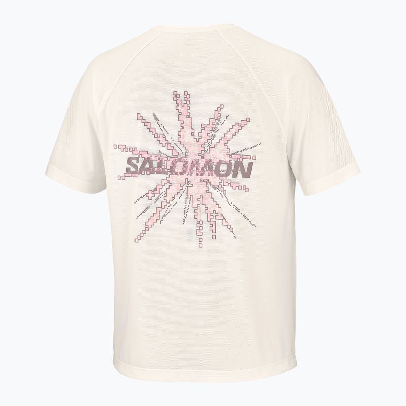 Мъжка тениска за бягане Salomon Shakeout Core GFX SS Tee whisper white/pink frosting 6