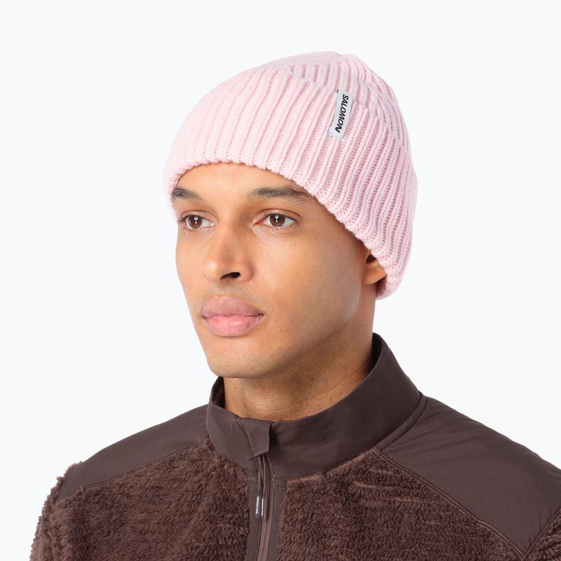 Зимна шапка Salomon Snowbird icy pink 2
